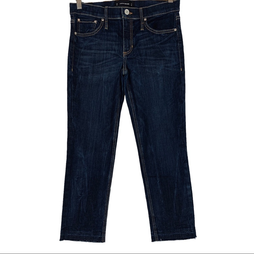 Calvin Rucker Skinny Crop Raw Hem Jeans Size 30